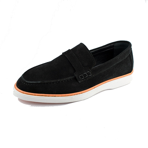 Mocassin pour homme 113 Noir daim..........  Mocassin homme Maroc